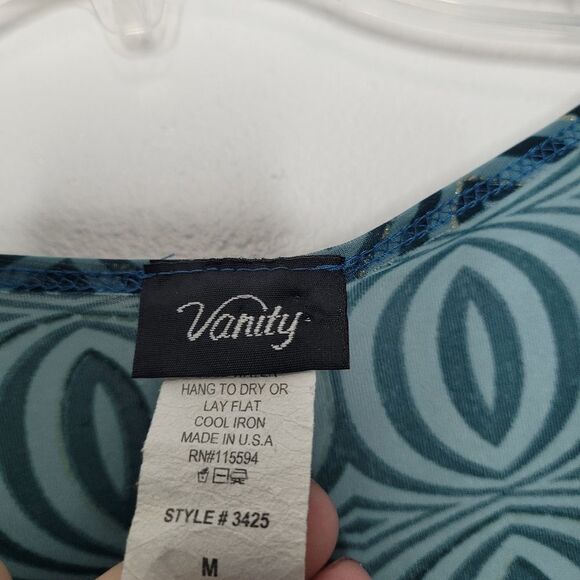 Vintage y2k 2000s psychedelic faux wrap girlies retro v neck tunic blouse medium - Picture 4 of 6